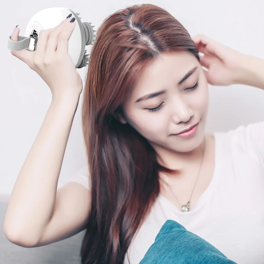 ST-710 4 Modes Electric Scalp Massager Wet and Dry Use Head Kneading Machine - 7