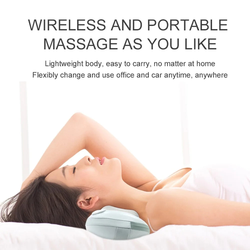 ST-1207 Wireless Back Massager USB Shiatsu Neck Massager with Heat Muscle Pain Relief - 4