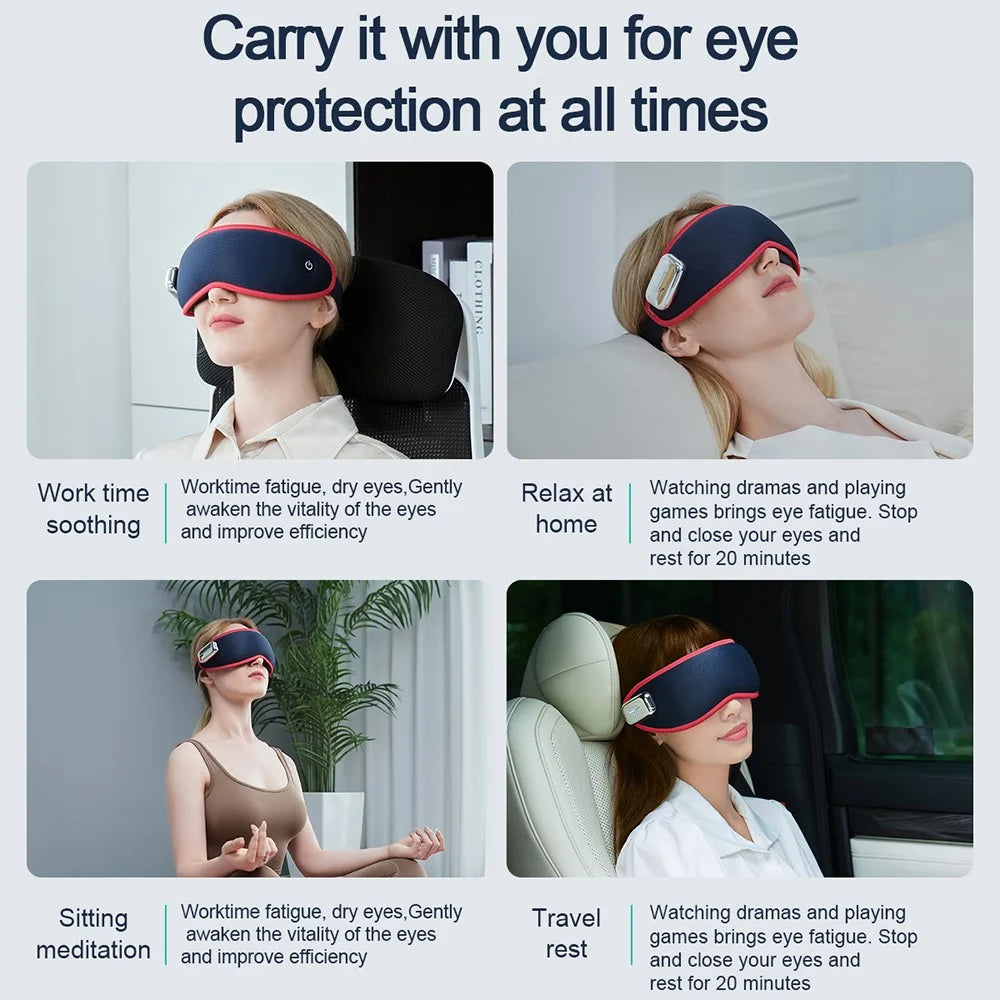 CKGO Y09 Eye Massager Heated and Cooling Compression Music Smart Eye Mask - Orange - 6