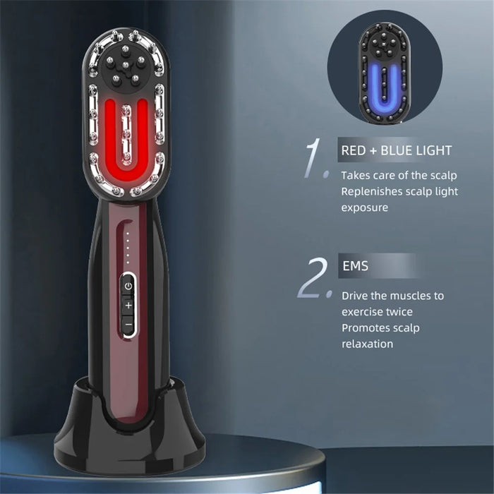 ST-1502 Multifunction Electric Comb EMS Microcurrent Meridian Massage Brush - 4