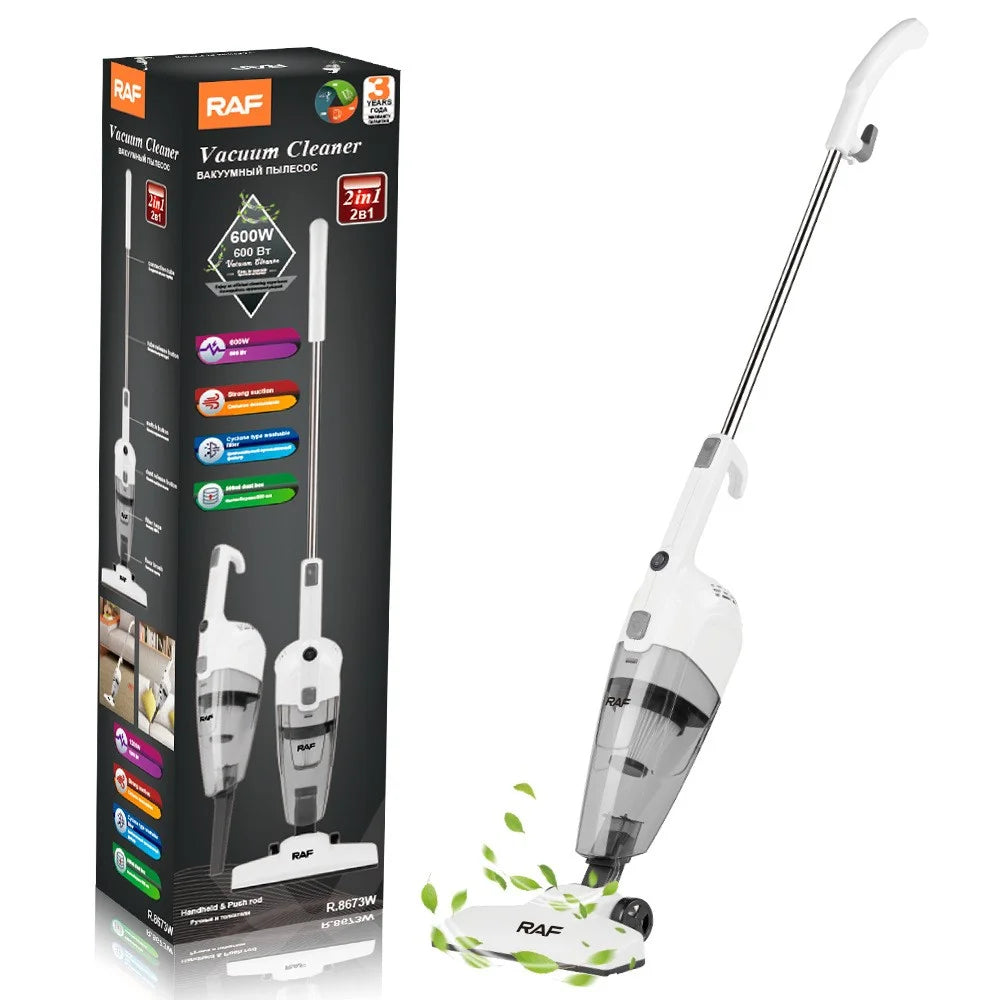 RAF R.8673 Home Corded Vacuum Cleaner Powerful Suction Handheld Cleaner EU Plug - White - 1