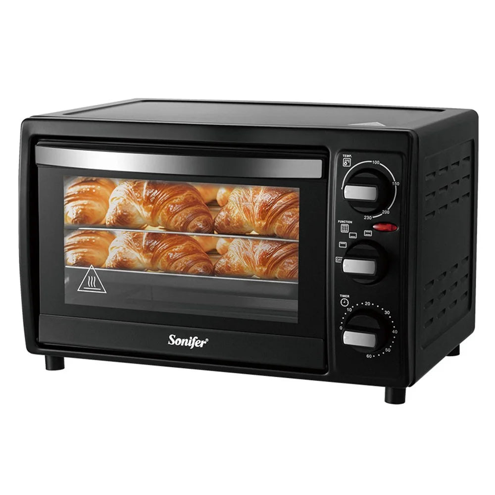 SONIFER SF-4034 1300W 20L Double Layer Electric Oven with Mechanical Knob Control for Home Baking, EU Plug - 1