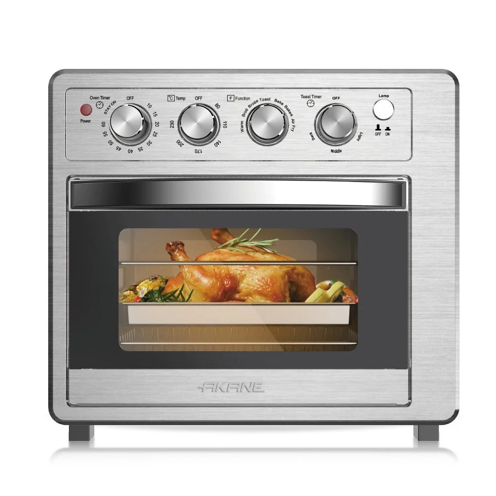 AKANE A.5153 Multifunctional 25L 1700W Electric Oven Stainless Steel Air Fryer Toaster Kitchen Appliance, EU Plug (BPA Free, No FDA) - 2