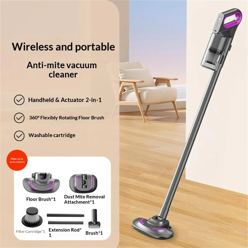 3 in 1 Cordless Vacuum Cleaner 10000Pa Handheld Stick Dust Mite Removal Mop for Home - 6