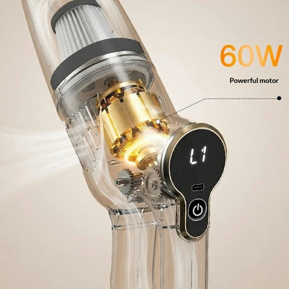 YQ-600 2 in 1 Wireless Handheld Stick Vacuum Cleaner 8000Pa Strong Suction for Home Car - 6