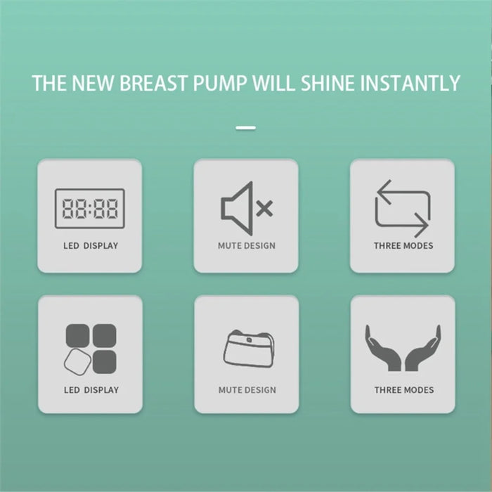 MISSBABY Electric Breast Pump Portable Anti-backflow 9 Levels Adjustable LED Display Ultra Quiet Wearable Milk Breast Collection Tool (No FDA Certificate, BPA Free) - Pink - 3