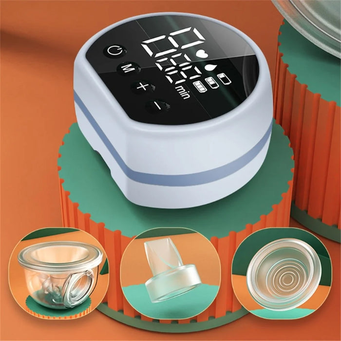 MISSBABY Electric Breast Pump Portable Anti-backflow 9 Levels Adjustable LED Display Ultra Quiet Wearable Milk Breast Collection Tool (No FDA Certificate, BPA Free) - Pink - 4