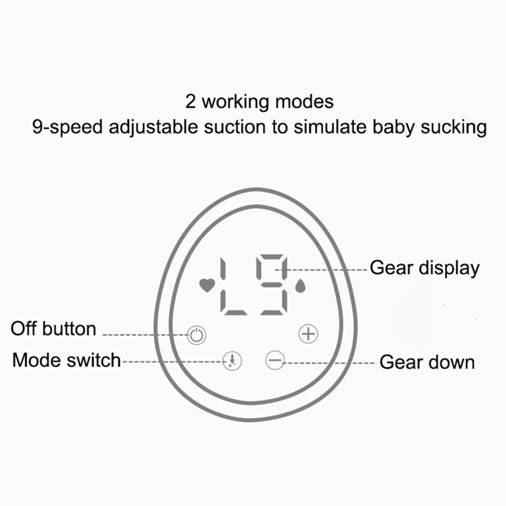 MIDALA S03 Electric Breast Milk Pump 9 Levels Adjustable Quiet Wearable Breast Milk Collection Tool (FDA Certificated, BPA Free) - 6