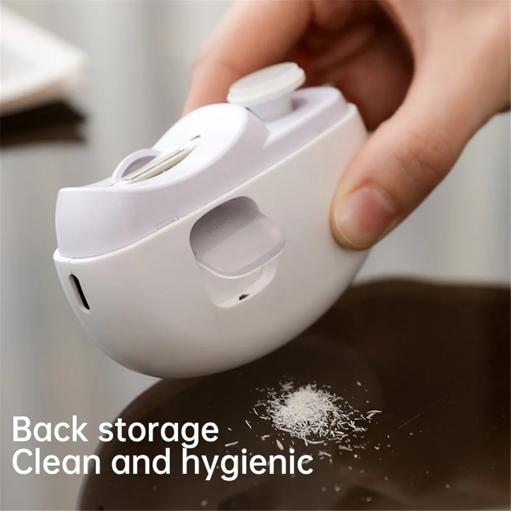 Automatic Nail Clipper 2 In-1 Electric Nail Polisher Baby Nail Clipper - White - 3