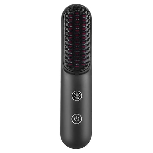 Cordless Hair Straightener Curler Temperature Display Curling Iron Hair Comb Gift - 1