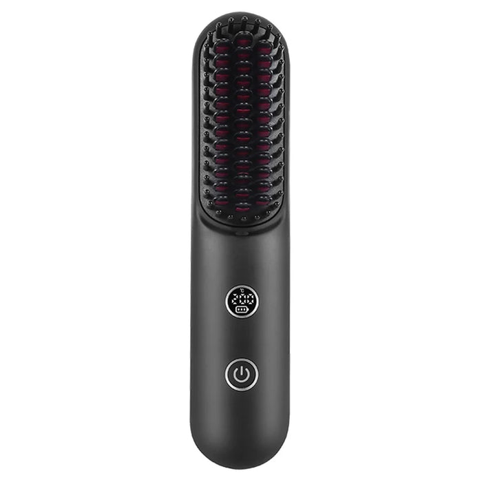 Cordless Hair Straightener Curler Temperature Display Curling Iron Hair Comb Gift - 1