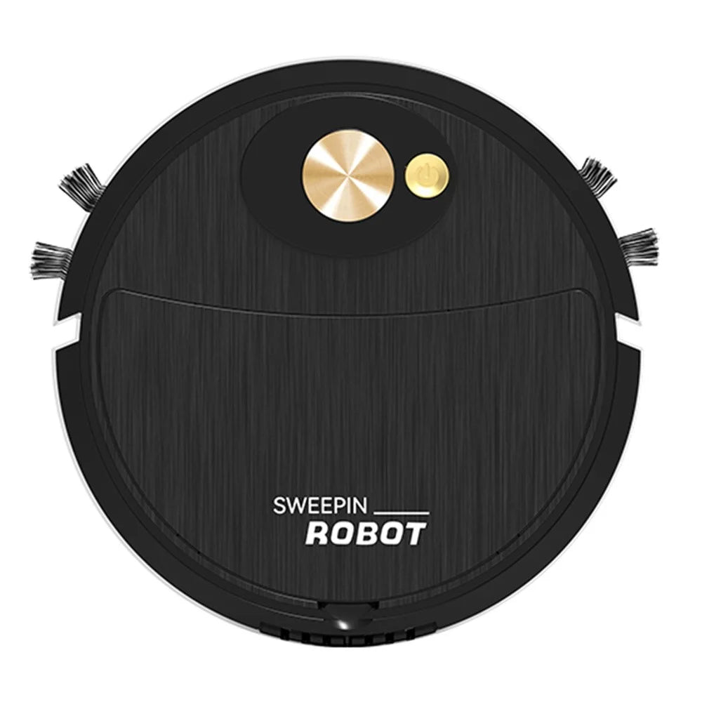 8088 3-in-1 Function Smart Sweeping Robot Rechargeable Wireless Floor Vacuum Cleaner - Black - 1