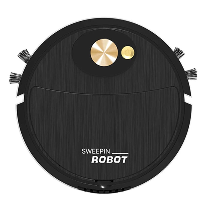 8088 3-in-1 Function Smart Sweeping Robot Rechargeable Wireless Floor Vacuum Cleaner - Black - 1
