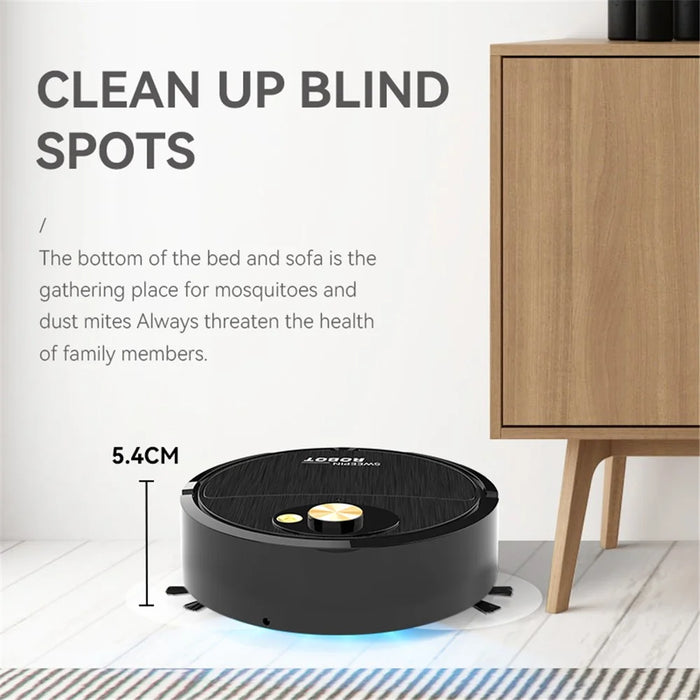 8088 3-in-1 Function Smart Sweeping Robot Rechargeable Wireless Floor Vacuum Cleaner - Black - 5