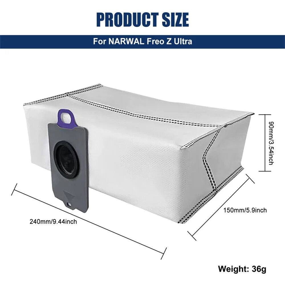 For Narwal Freo Z Ultra Robot Vacuum Cleaner Dust Bag Replacement Filter Disposable Collection - 6