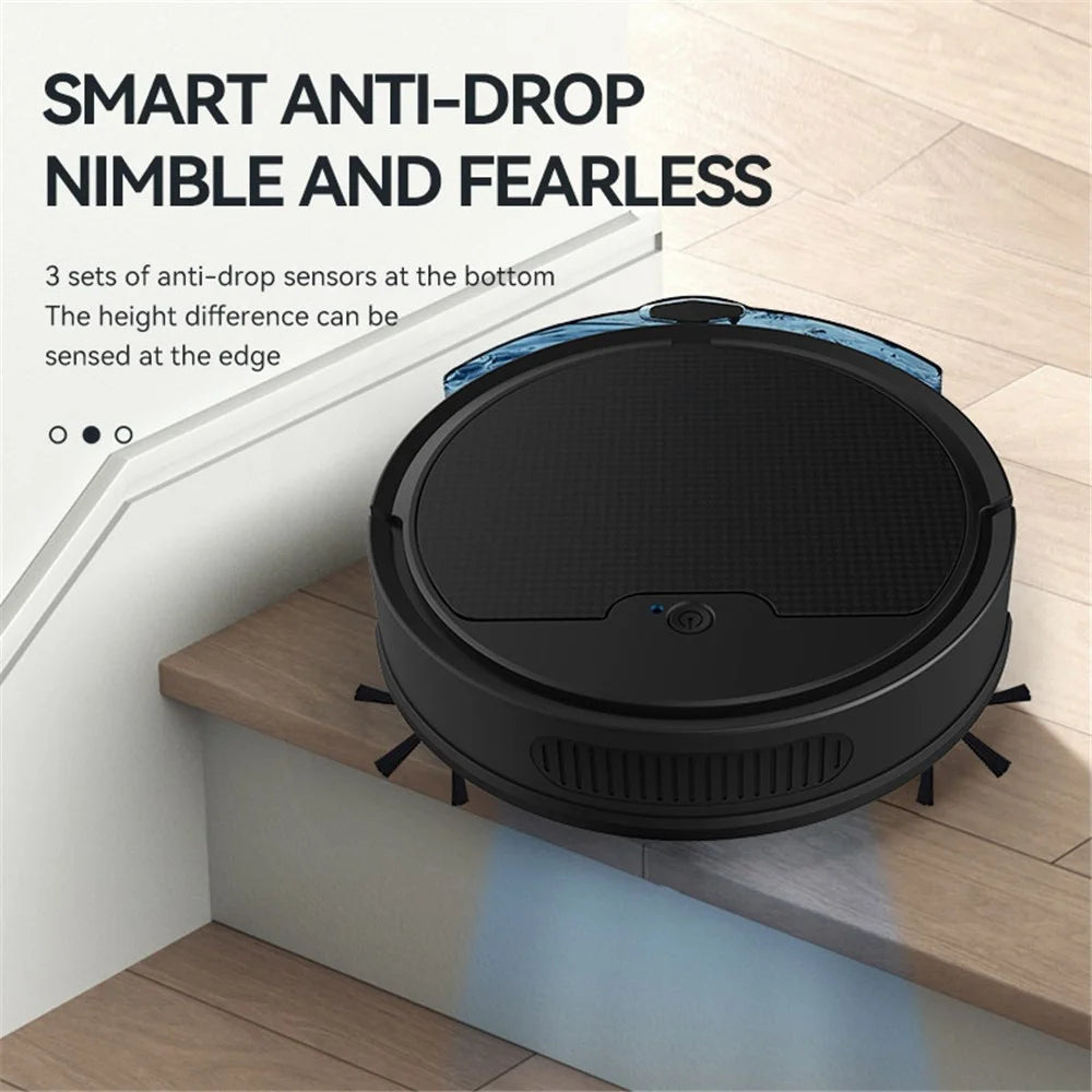 OB8S-MAS 3 in 1 Robot Vacuum and Mop Combo with 1500Pa Suction and Water Tank for Floor / Carpet - Blue - 6
