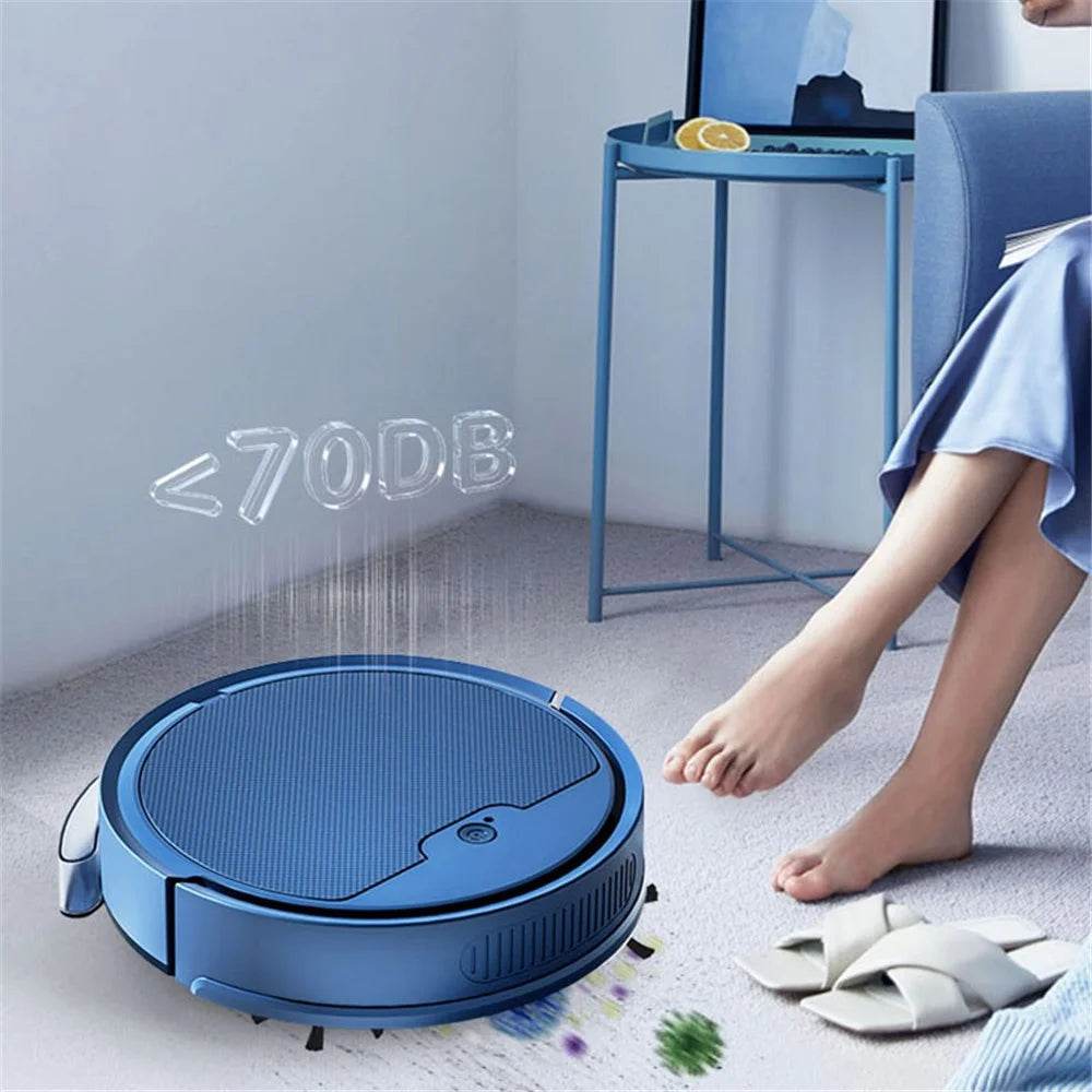 OB8S-MAS 3 in 1 Robot Vacuum and Mop Combo with 1500Pa Suction and Water Tank for Floor / Carpet - Blue - 7