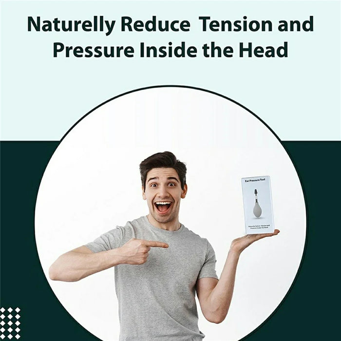 Portable Silicone Inner Ear Pressure Tool Reduces Tension Ear Pressure Relief Suction Device - Grey - 4
