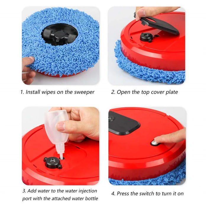 K-555 Robot Vacuum Cleaner 2 in 1 Smart Sweep and Mop with Strong Suction for Pet Hair and Hard Floors - White - 6