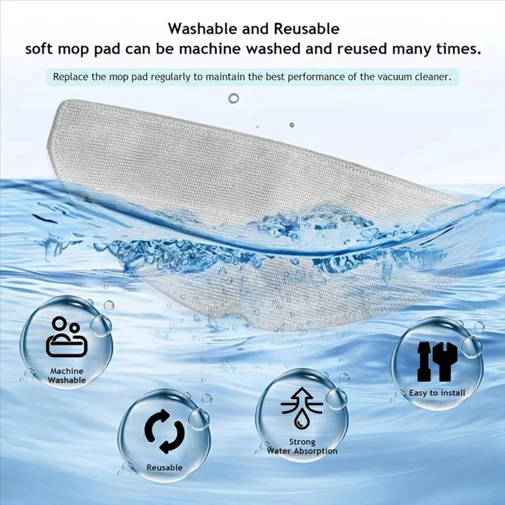 For Roborock Q7 M5 / Q7 M5+ / Q7 TF / Q7 TF+ Mop Cloth Vacuum Cleaner Dust Removal Floor Cleaning Pad - 5