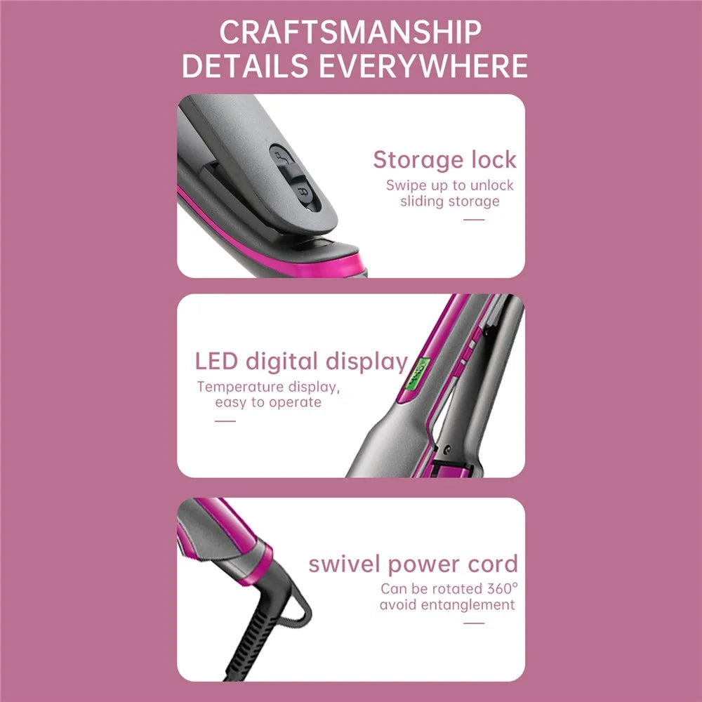 VGR V-562 Ceramic Plate Hair Straightener Rapid Heated Hair Straightening Flat Tool with Rotation Tail Cable (EU Plug) - 5