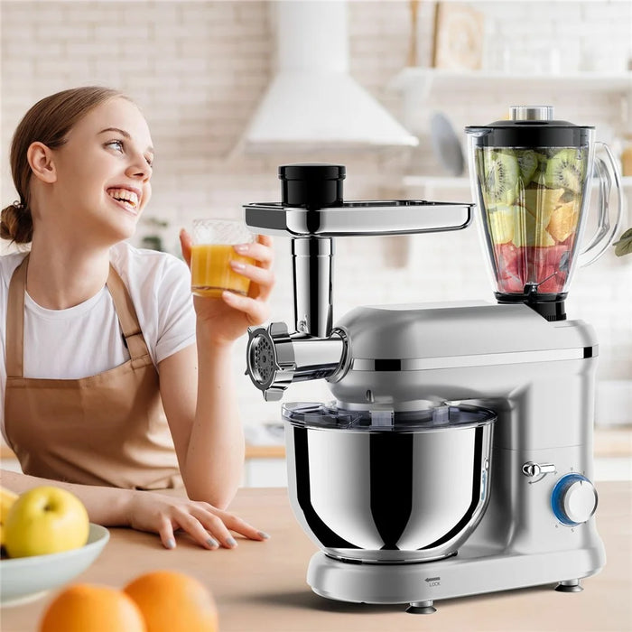 5.5L Multifunctional Kitchen Stand Mixer 5 in 1 Dough Kneader Food Processor for Baking Cooking (BPA Free, No FDA) - EU Plug - 4