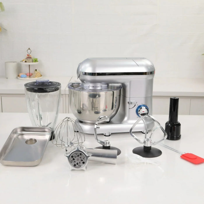 5.5L Multifunctional Kitchen Stand Mixer 5 in 1 Dough Kneader Food Processor for Baking Cooking (BPA Free, No FDA) - EU Plug - 6