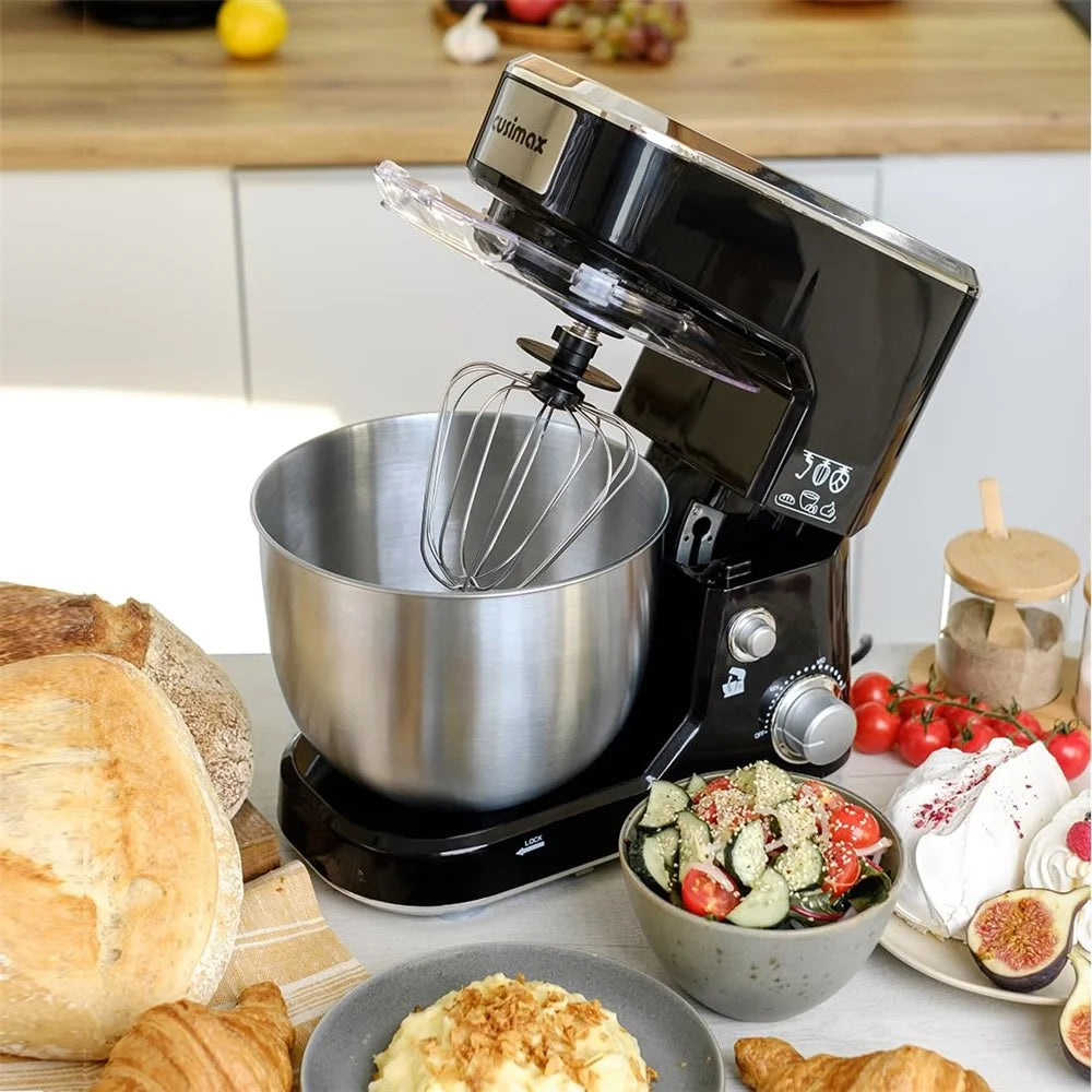 SC-236 5L Capacity 1000W Multipurpose Kitchen Stand Mixer for Kneading Dough Whisking Eggs (BPA Free, No FDA) - EU Plug / Black - 2