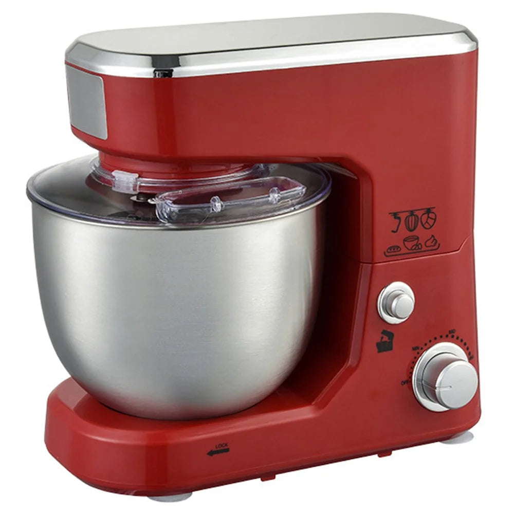 SC-236 5L 1000W Multipurpose Kitchen Stand Mixer for Kneading Dough Whisking Eggs (BPA Free, No FDA) - EU Plug / Red - 1
