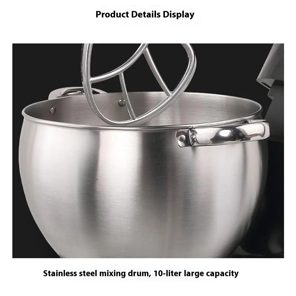 SOKANY SK-623 10L Stand Mixer Stainless Steel Kitchen 2000W Powerful Dough Kneader (BPA Free, No FDA) - EU Plug - 6