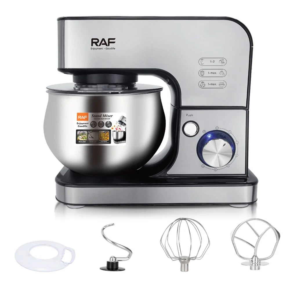 RAF R6605 Automatic Dough Mixer Kneader Kitchen Stand Mixer 1800W 5L Food Processor (BPA Free, No FDA) - EU Plug - 1