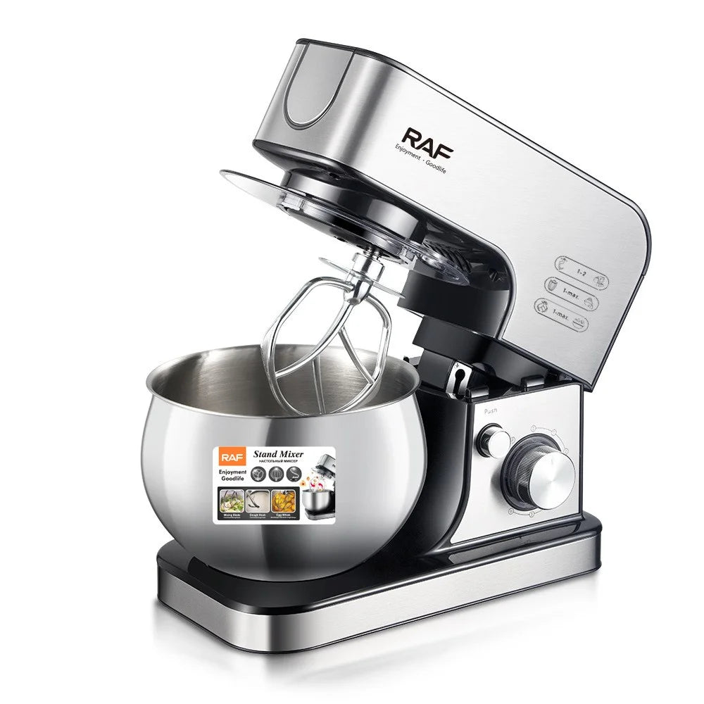 RAF R6605 Automatic Dough Mixer Kneader Kitchen Stand Mixer 1800W 5L Food Processor (BPA Free, No FDA) - EU Plug - 4