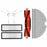 7Pcs / Set For Xiaomi Mijia 1C (STYTJ01ZHM) Robot Vacuum Main Brush Side Brush Filter Mop Cloth Replacement - 2