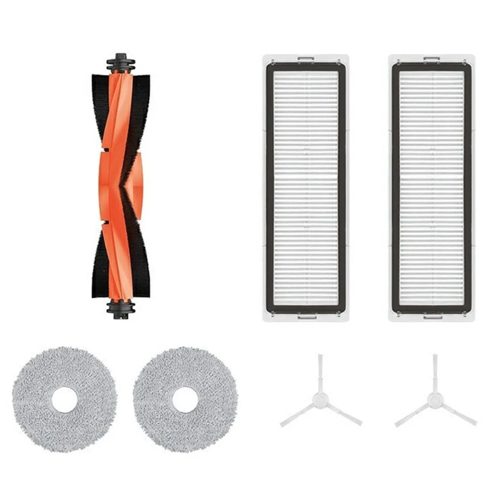 7Pcs Replacement Part for Xiaomi Robot Vacuum S10+  /  S20+  /  X10+  /  X20+  /  X10 Vacuum Cleaner Main Brush Side Brush Filter Mop Pad Set - 1
