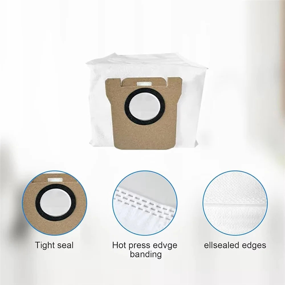 5Pcs Replacement Dust Bags for Dreame S10 / S10 Pro / X10 / Roborock P10 / P10 Pro Robot Vacuum Cleaner - 2