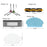 13Pcs Replacement Kit for Ecovacs DEEBOT OZMO 920 / 950 / T5 / T8 / T9 / N7 / N8 Main Brush Side Brush Mop Cloth Filter Set - 7