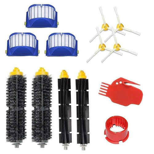 13Pcs Replacement Parts Kit for iRobot Roomba 610 / 620 / 630 / 650 / 660 Main Brush Side Brush Filter and Cleaning Brush Set - 1