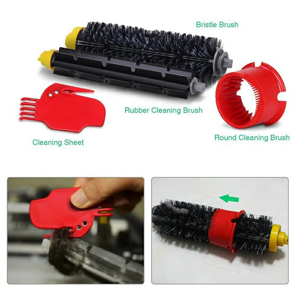 13Pcs Replacement Parts Kit for iRobot Roomba 610 / 620 / 630 / 650 / 660 Main Brush Side Brush Filter and Cleaning Brush Set - 7