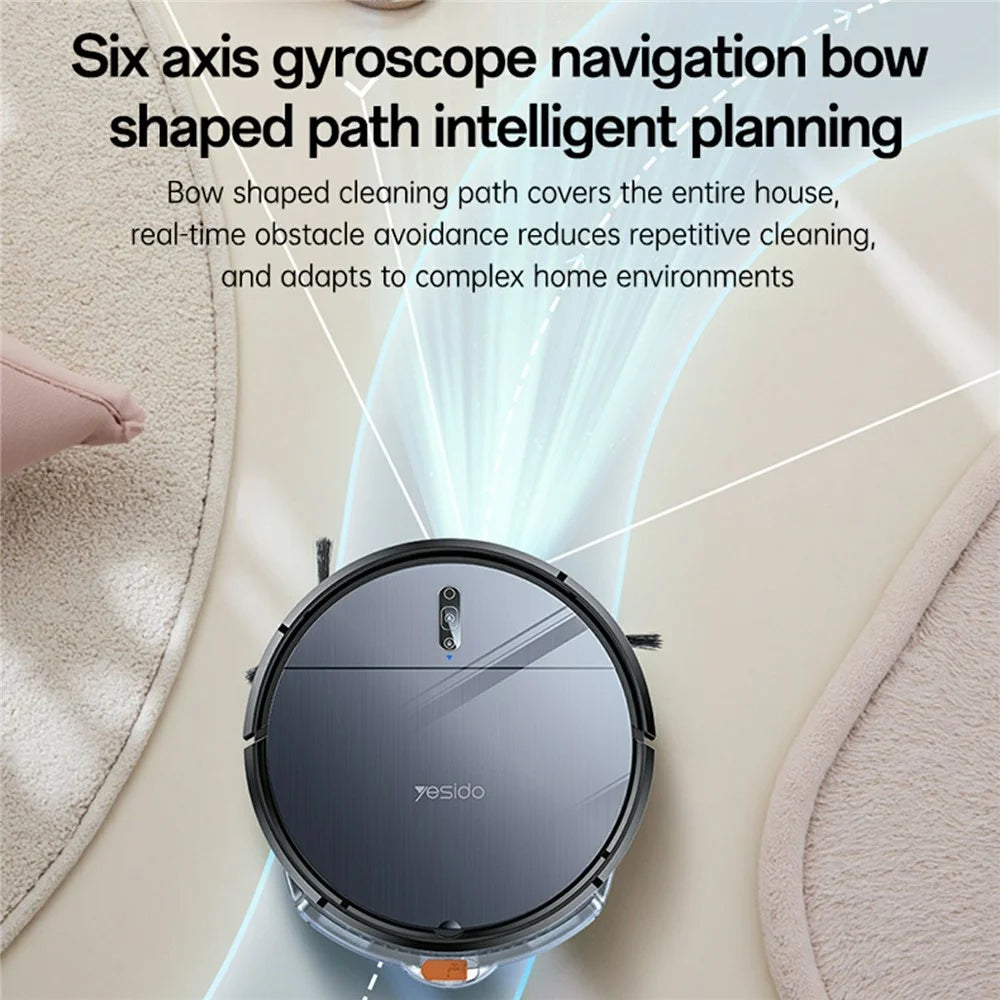 YESIDO EC22 2000Pa Suction Sweeping Robot Smart Navigation APP Control Floor Vacuum Cleaner - EU Plug - 3