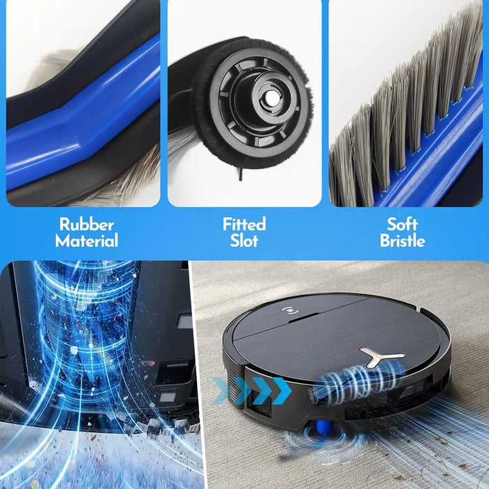 For Ecovacs DEEBOT X9 PRO OMNI / X9 PRO Main Brush Replacement High Efficiency Cleaning Dirt Removal Accessory - 3