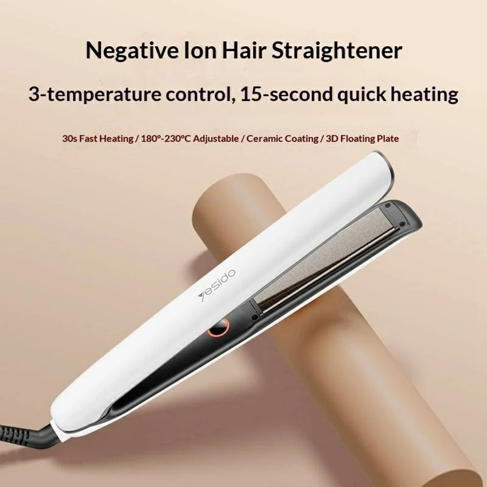 YESIDO MG31 Hair Straightener Negative Ion Technology 3 Temperature Settings Fast Heating Ceramic Plates - UK Plug - 2