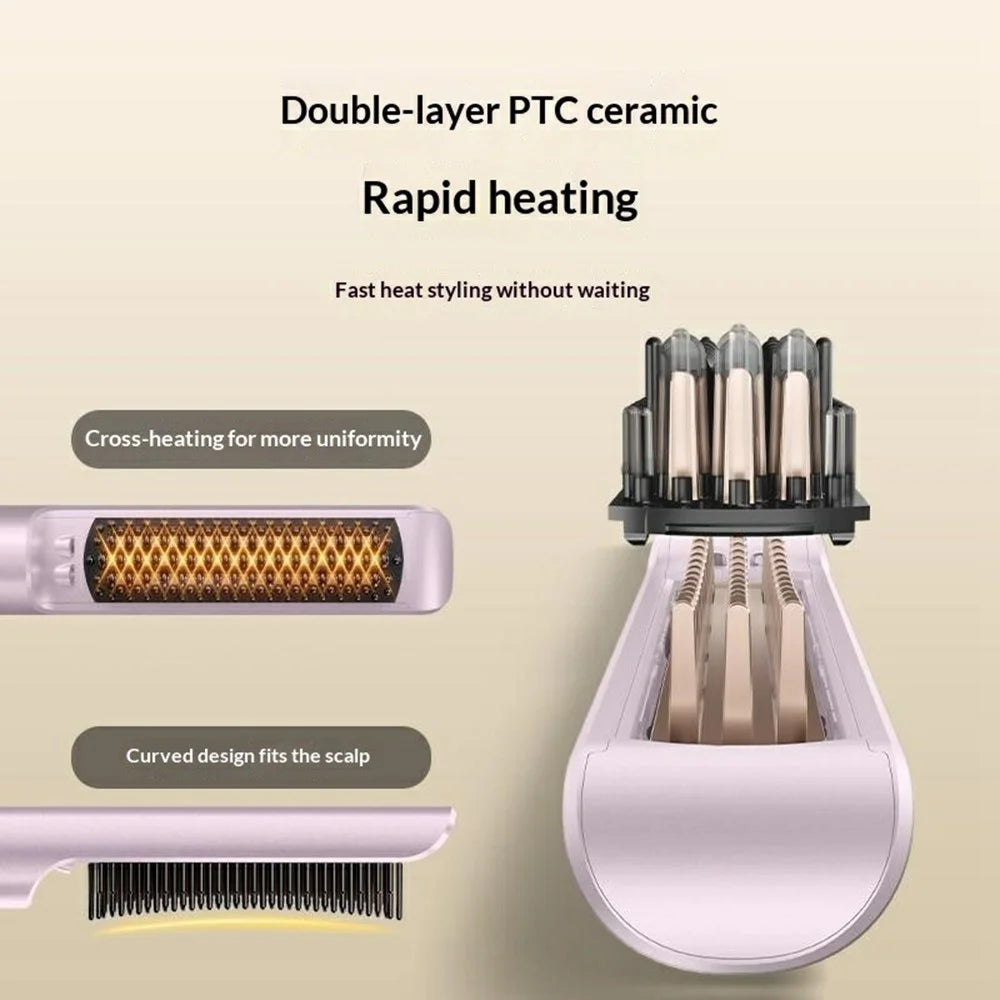 YESIDO MG33 UK Plug Hair Straightener Brush Smart Temperature Control Negative lon Hair Straightening Comb - 5