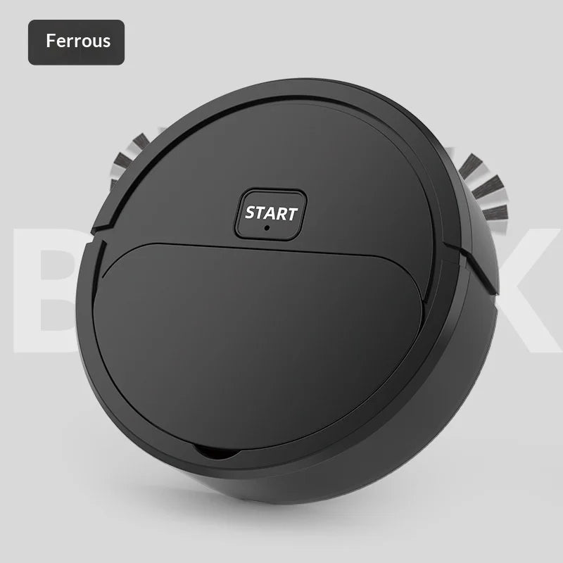 Mini Robot Vacuum 3-in-1 Sweep Mop Suction Cleaner 400mAh 40min Runtime for Home Floors - K16a Black Rechargeable Model | 16*5.4Cm - 1