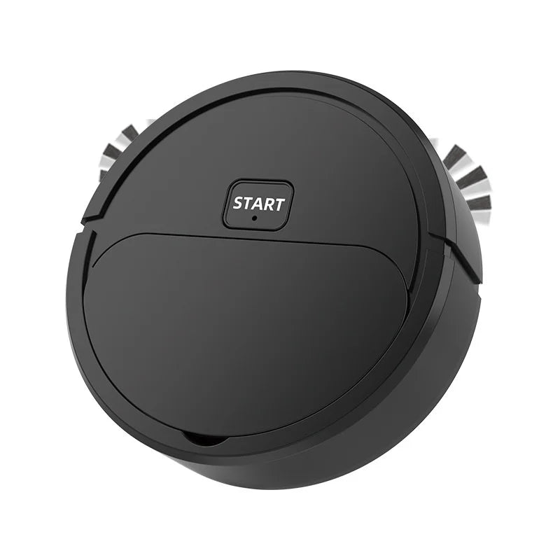 Mini Robot Vacuum 3-in-1 Sweep Mop Suction Cleaner 400mAh 40min Runtime for Home Floors - K16a Black Rechargeable Model | 16*5.4Cm - 3