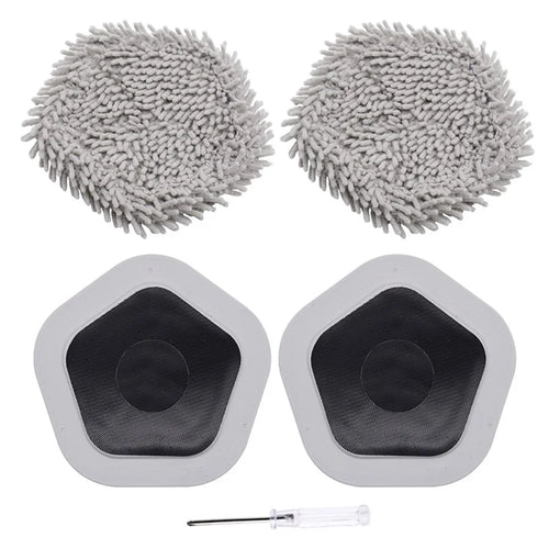2Pcs Mop Cloth for Dreame W10 / W10 Pro Vacuum Cleaner Replacement Parts Duster Cloth with 2 Holder - 1