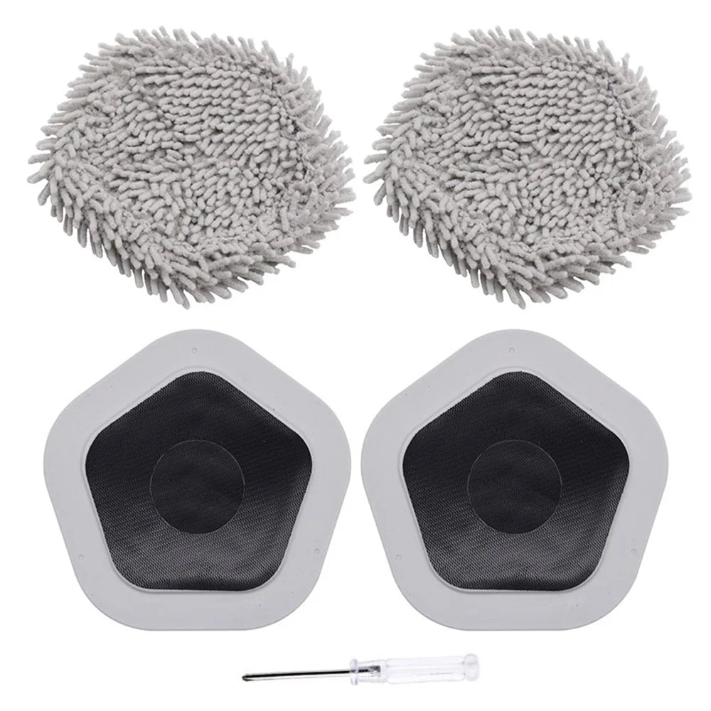 2Pcs Mop Cloth for Dreame W10 / W10 Pro Vacuum Cleaner Replacement Parts Duster Cloth with 2 Holder - 1