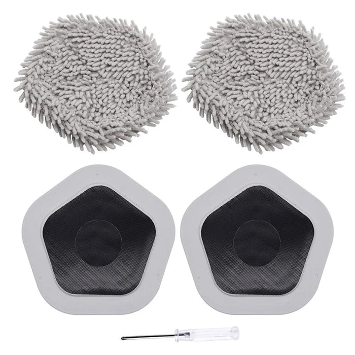 2Pcs Mop Cloth for Dreame W10 / W10 Pro Vacuum Cleaner Replacement Parts Duster Cloth with 2 Holder - 1