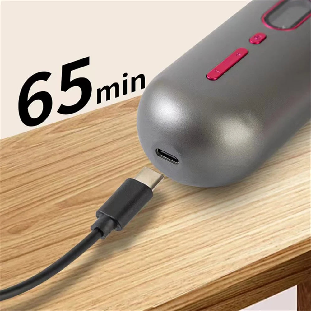 QL001 Cordless Hair Straightener Brush Ion Hot Straightener Styling Comb with USB Rechargeable - Grey - 5