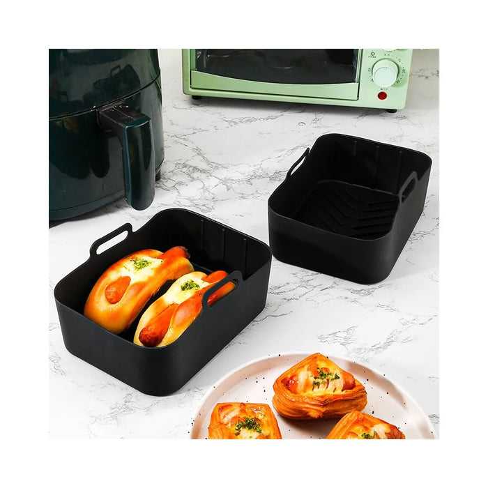 9Pcs / Set for Ninja AF400 AF500 Air Fryer Accessories Silicone Liner Grill Rack Tong Oil Brush Scraper Kit (BPA Free, FDA Certified) - 6