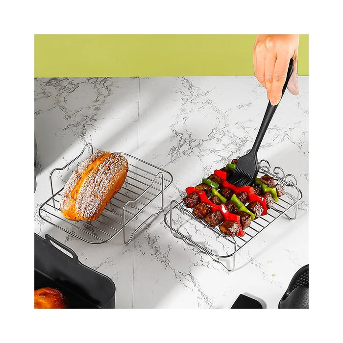 For Ninja AF500 Air Fryer Silicone Tray Grill Rack Oil Bottle Brush Scraper Cupcake Cup Oil Absorbing Paper Accessories Set (BPA Free, FDA Certified) - 3